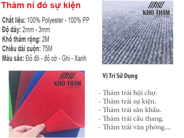 Thảm nỉ đỏ sự kiện