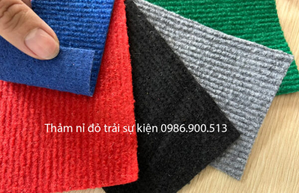 Thảm nỉ sự kiện gồm 5 màu